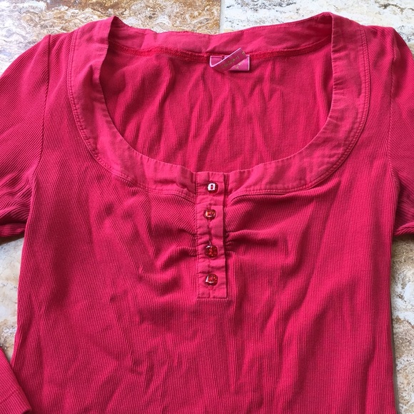 Charlotte Tarantola red 100% stretch ribbed cotton - Picture 2 of 8